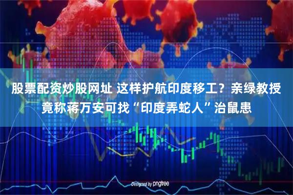 股票配资炒股网址 这样护航印度移工？亲绿教授竟称蒋万安可找“印度弄蛇人”治鼠患